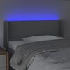 Cabecero Cama | Panel De Cabecera Con Led De Tela Gris Claro 83x16x78/88 Cm Cfw910876