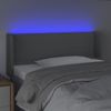 Cabecero Cama | Panel De Cabecera Con Led De Tela Gris Claro 83x16x78/88 Cm Cfw558747