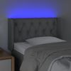 Cabecero Cama | Panel De Cabecera Con Led De Tela Gris Claro 83x16x78/88 Cm Cfw632439