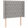 Cabecero Cama | Panel De Cabecera Con Led De Tela Gris Claro 93x16x118/128 Cm Cfw567019