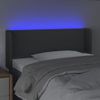 Cabecero Cama | Panel De Cabecera Con Led De Tela Gris Oscuro 103x16x78/88 Cm Cfw769306