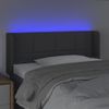 Cabecero Cama | Panel De Cabecera Con Led De Tela Gris Oscuro 103x16x78/88 Cm Cfw712869