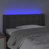 Cabecero Cama | Panel De Cabecera Con Led De Tela Gris Oscuro 103x16x78/88 Cm Cfw643273