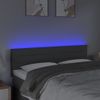 Cabecero Cama | Panel De Cabecera Con Led De Tela Gris Oscuro 144x5x78/88 Cm Cfw548907