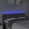 Cabecero Cama | Panel De Cabecera Con Led De Tela Gris Oscuro 144x5x78/88 Cm Cfw551872