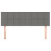 Cabecero Cama | Panel De Cabecera Con Led De Tela Gris Oscuro 144x5x78/88 Cm Cfw551872