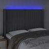 Cabecero Cama | Panel De Cabecera Con Led De Tela Gris Oscuro 147x16x118/128 Cm Cfw131881