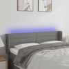 Cabecero Cama | Panel De Cabecera Con Led De Tela Gris Oscuro 147x16x78/88 Cm Cfw401722