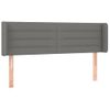 Cabecero Cama | Panel De Cabecera Con Led De Tela Gris Oscuro 147x16x78/88 Cm Cfw401722