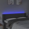 Cabecero Cama | Panel De Cabecera Con Led De Tela Gris Oscuro 147x16x78/88 Cm Cfw401722