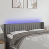 Cabecero Cama | Panel De Cabecera Con Led De Tela Gris Oscuro 147x16x78/88 Cm Cfw199582