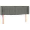 Cabecero Cama | Panel De Cabecera Con Led De Tela Gris Oscuro 147x16x78/88 Cm Cfw199582