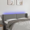 Cabecero Cama | Panel De Cabecera Con Led De Tela Gris Oscuro 147x16x78/88 Cm Cfw732713