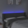 Cabecero Cama | Panel De Cabecera Con Led De Tela Gris Oscuro 147x16x78/88 Cm Cfw732713