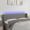 Cabecero Cama | Panel De Cabecera Con Led De Tela Gris Oscuro 147x16x78/88 Cm Cfw638146