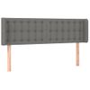 Cabecero Cama | Panel De Cabecera Con Led De Tela Gris Oscuro 147x16x78/88 Cm Cfw815037