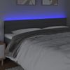 Cabecero Cama | Panel De Cabecera Con Led De Tela Gris Oscuro 180x5x78/88 Cm Cfw367807