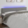 Cabecero Cama | Panel De Cabecera Con Led De Tela Gris Oscuro 180x5x78/88 Cm Cfw954073