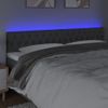 Cabecero Cama | Panel De Cabecera Con Led De Tela Gris Oscuro 180x7x78/88 Cm Cfw404432