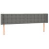 Cabecero Cama | Panel De Cabecera Con Led De Tela Gris Oscuro 183x16x78/88 Cm Cfw367770