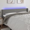 Cabecero Cama | Panel De Cabecera Con Led De Tela Gris Oscuro 183x16x78/88 Cm Cfw847522