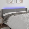 Cabecero Cama | Panel De Cabecera Con Led De Tela Gris Oscuro 183x16x78/88 Cm Cfw124515