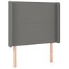 Cabecero Cama | Panel De Cabecera Con Led De Tela Gris Oscuro 83x16x118/128 Cm Cfw622148