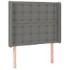 Cabecero Cama | Panel De Cabecera Con Led De Tela Gris Oscuro 83x16x118/128 Cm Cfw347123