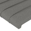 Cabecero Cama | Panel De Cabecera Con Led De Tela Gris Oscuro 83x16x118/128 Cm Cfw898735