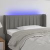 Cabecero Cama | Panel De Cabecera Con Led De Tela Gris Oscuro 83x16x78/88 Cm Cfw204839