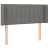 Cabecero Cama | Panel De Cabecera Con Led De Tela Gris Oscuro 83x16x78/88 Cm Cfw204839