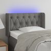 Cabecero Cama | Panel De Cabecera Con Led De Tela Gris Oscuro 83x16x78/88 Cm Cfw550905