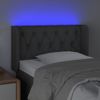 Cabecero Cama | Panel De Cabecera Con Led De Tela Gris Oscuro 83x16x78/88 Cm Cfw550905