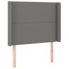 Cabecero Cama | Panel De Cabecera Con Led De Tela Gris Oscuro103x16x118/128 Cm Cfw196920