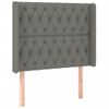 Cabecero Cama | Panel De Cabecera Con Led De Tela Gris Oscuro103x16x118/128 Cm Cfw409156