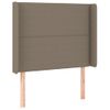 Cabecero Cama | Panel De Cabecera Con Led De Tela Gris Taupe 103x16x118/128 Cm Cfw449135