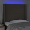 Cabecero Cama | Panel De Cabecera Con Led De Tela Gris Taupe 103x16x118/128 Cm Cfw449135