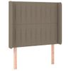 Cabecero Cama | Panel De Cabecera Con Led De Tela Gris Taupe 103x16x118/128 Cm Cfw239298