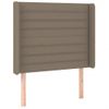 Cabecero Cama | Panel De Cabecera Con Led De Tela Gris Taupe 103x16x118/128 Cm Cfw611484