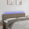 Cabecero Cama | Panel De Cabecera Con Led De Tela Gris Taupe 144x5x78/88 Cm Cfw967173