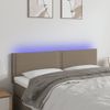 Cabecero Cama | Panel De Cabecera Con Led De Tela Gris Taupe 144x5x78/88 Cm Cfw102319