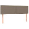 Cabecero Cama | Panel De Cabecera Con Led De Tela Gris Taupe 144x5x78/88 Cm Cfw102319