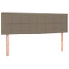 Cabecero Cama | Panel De Cabecera Con Led De Tela Gris Taupe 144x5x78/88 Cm Cfw316611