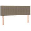 Cabecero Cama | Panel De Cabecera Con Led De Tela Gris Taupe 144x5x78/88 Cm Cfw449988