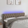 Cabecero Cama | Panel De Cabecera Con Led De Tela Gris Taupe 144x7x78/88 Cm Cfw337757