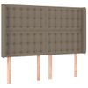 Cabecero Cama | Panel De Cabecera Con Led De Tela Gris Taupe 147x16x118/128 Cm Cfw769241