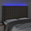 Cabecero Cama | Panel De Cabecera Con Led De Tela Gris Taupe 147x16x118/128 Cm Cfw769241