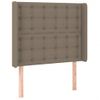 Cabecero Cama | Panel De Cabecera Con Led De Tela Gris Taupe 83x16x118/128 Cm Cfw934128