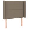 Cabecero Cama | Panel De Cabecera Con Led De Tela Gris Taupe 83x16x118/128 Cm Cfw791627