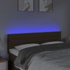 Cabecero Cama | Panel De Cabecera Con Led De Tela Marrón Oscuro 144x5x78/88 Cm Cfw957678